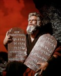 Charlton Heston as Moses in the epic 1956 Cecil B. DeMille film, The Ten Commandments