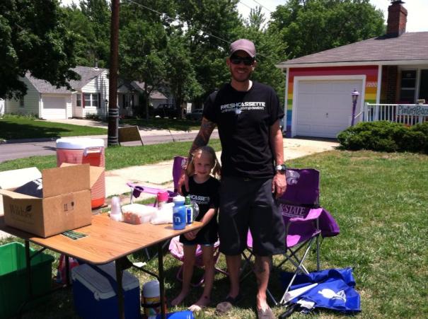 Jayden Sink and Jon Sink at the Lemonade Stand for Peace