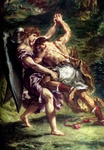 Jacob Wrestling with the Angel, by Eugene Delacroix