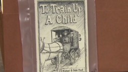To Train Up A Child in an evidence bag