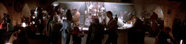 Star Wars alien bar scene at Mos Eisley Cantina on Tatooine