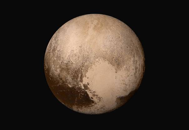 Pluto in true color - NASA New Horizons global mosaic