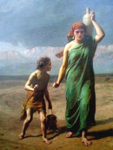 Hagar and Ishmael, by Frederick Goodall (1822-1904)