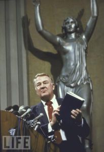 US. Attorney General Edwin Meese III presents the report of the Commission on Pornography in 1986