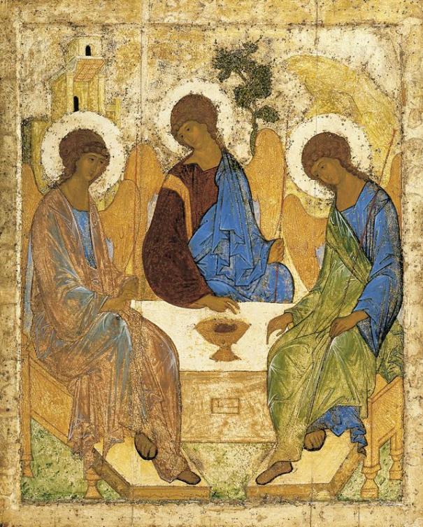 Trinity, by Andrei Rublev, 1411 or 1425-27