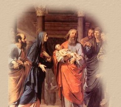 Simeon blesses Jesus