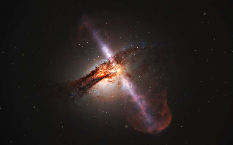 "Heart and lungs" of a galaxy (artist's impression) Credit ESA/Hubble, L. Calçada (ESO)