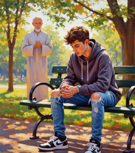 Talking with God - AI artwork